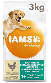 IAMS for Vitality Adult Dog Food Dry Low Fat with Fresh Chicken 3 kg