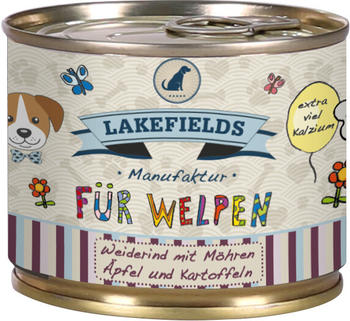Lakefields Menü für Welpen Weiderind mit Möhren Nassfutter 200g