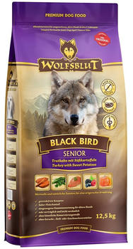 Wolfsblut Black Bird Senior Truthahn mit Süßkartoffel Hunde-Trockenfutter 12,5kg