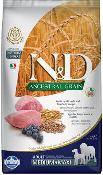 Farmina N&D Ancestral Grain Adult Medium/Maxi lamb/blueberry 12kg