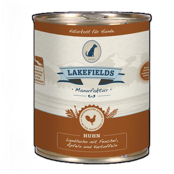 Lakefields Landhuhn mit Fenchel, Äpfeln und Kartoffeln Hunde-Nassfutter 800g
