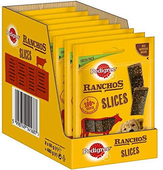 Pedigree RANCHOS Slices Portionsbeutel mit Rind 8 x 60g