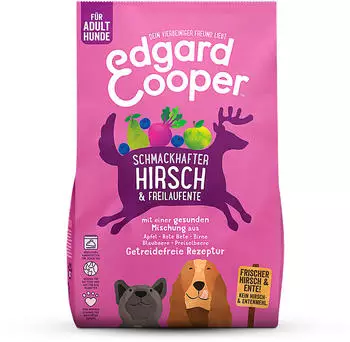 Edgard & Cooper Hund Trockenfutter Frischer Hirsch & Freilaufente 7kg