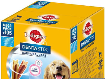 Pedigree Daily Oral Care für große Hunde 25kg+ Megapack 105 Stück