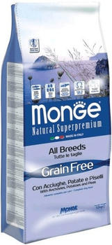 Monge All Breeds Grain Free - Anchovies, Potatoes and Peas (12 kg)