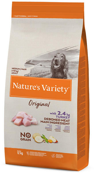 Nature's Variety Original No Grain Adult Medium/Maxi deboned turkey 12kg