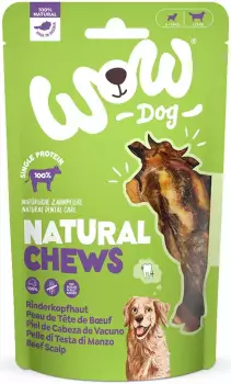 WOW Natural Chews Hund Rinderkopfhaut 350g