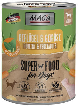 MAC's Dog Nassfutter Geflügel & Gemüse 800g