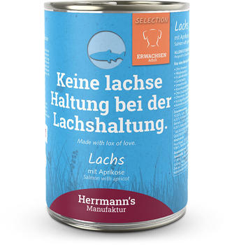 Herrmann's Selection Adult Hund Nassfutter Lachs mit Aprikose 400g