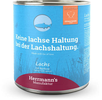 Herrmann's Selection Adult Hund Nassfutter Lachs mit Aprikose 800g