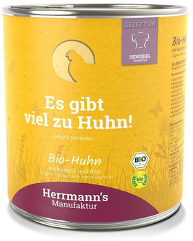 Herrmann's Selection Sensible Hund Nassfutter Bio Huhn mit Karotte und Reis 800g