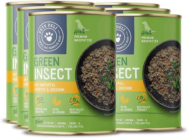 Pets Deli Green Insect Adult Premium Nassfutter 6 x 375 g