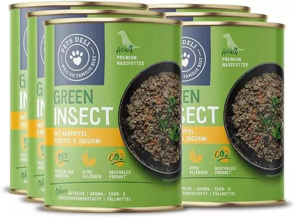 Pets Deli Green Insect Adult Premium Nassfutter 6 x 375 g