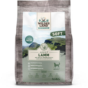 Wildes Land Adult Soft Hunde Trockenfutter Lamm mit Reis und Wildkräutern 1,5kg