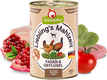 GranataPet Liebling's Mahlzeit Hunde-Nassfutter Fasan & Geflügel 400g