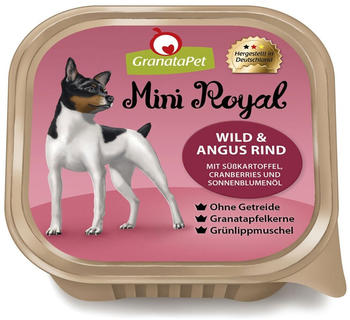 GranataPet Mini Royal Hunde-Nassfutter Wild & Angus Rind 150g