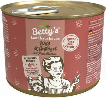 Betty's Landhausküche Hunde-Nassfutter Wild & Geflügel mit Preiselbeeren 200g