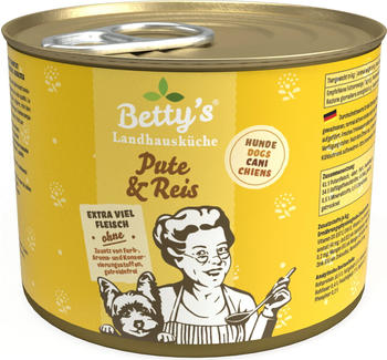 Betty's Landhausküche Hunde-Nassfutter Pute & Reis 200g