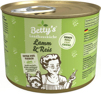 Betty's Landhausküche Hunde-Nassfutter Lamm & Reis 200g
