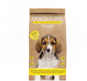 Dog's Love Junior Trockenfutter Huhn mit Süßkartoffel & Karotte 2kg