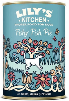 Lily's Kitchen Fishy Fish Pie Hunde Nassfutter mit Truthahn, Lachs & Kartoffeln 400g