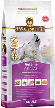 Wolfsblut VetLine Renal Hund Trockenfutter Huhn Süßkartoffeln 12kg