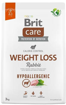 Brit Care Weight Loss Hypoallergenic Hunde Trockenfutter Kaninchen 3kg Brit Care Weight Loss Hypoallergenic Hunde Trockenfutter Kaninchen 3kg