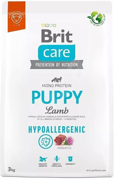 Brit Care Mono Protein Puppy Hypoallergenic Hunde Trockenfutter Lamm 3kg