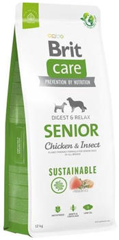 Brit Care Dog Sustainable Senior Trockenfutter Chicken & Insect 12kg