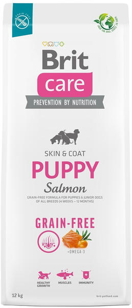 Brit Care Dog Skin & Coat Puppy Trockenfutter Salmon 12kg
