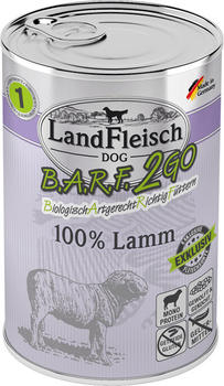Landfleisch B.A.R.F.2GO Hunde Nassfutter 100% Lamm 400g