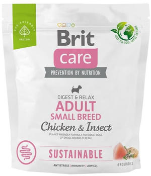 Brit Care Dog Sustainable Tockenfutter Adult Small Breed Huhn & Insekten 1kg