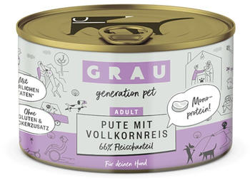 Grau Adult Hunde-Nassfutter Pute mit Vollkornreis 200g