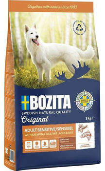 Bozita Original Adult Senistive/Sensibel Hunde Trockenfutter mit Lachs & Reis 3kg