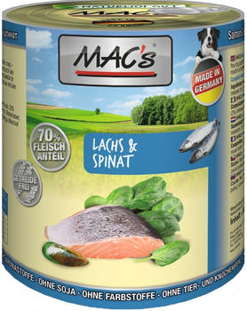 MAC's Lachs und Spinat f&uuml;r Hunde Nassfutter 800g