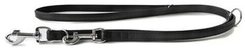 Das Lederband Führleine Denver schwarz/schwarz 200cm 14mm