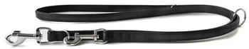 Das Lederband Führleine Denver schwarz/schwarz 200cm 18mm