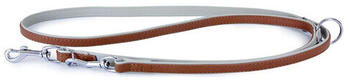 Das Lederband F&uuml;hrleine Amsterdam Brandy/Grey 200cm 14mm