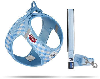 Curli Clasp Vest Geschirr Puppy Set skyblue-caro 3XS (9114721)