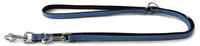 Das Lederband Hunde F&uuml;hrleine Firenze Azure/Oxford Blue 200 cm / 14 mm