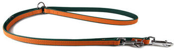 Das Lederband F&uuml;hrleine Firenze orange/forest 200cm 18mm