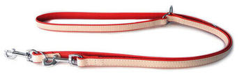 Das Lederband F&uuml;hrleine Firenze rosy/rubyred 200cm 22mm