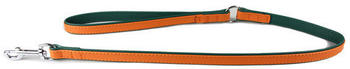 Das Lederband Hundeleine Firenze orange/forest 100cm 18mm