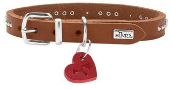 HUNTER Aalborg Hearts Halsband XS-S cognac