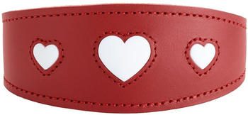 HUNTER Windhundhalsband Love rot/schwarz XS-S 37cm (69407)