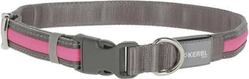 Kerbl Leuchthalsband Light & Reflex 35-50cm 20mm grau/neon pink