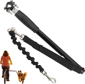 Relaxdays Fahrradleine mit Abstandhalter schwarz/silber