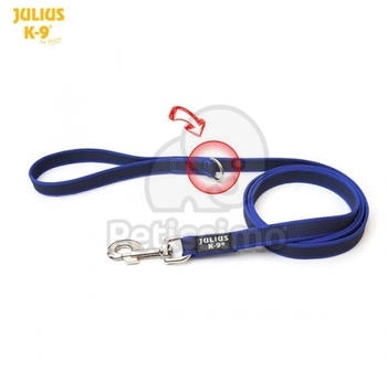 Julius K-9 Gummierte Leine blau 2m (216GM-B-S2)