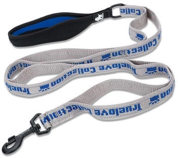 Truelove Nylon Leine mit Neopren unterlegtem Griff grau/blau, Größe: M