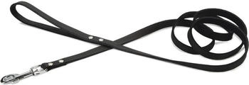 Beeztees Hundeleine Leder genietet schwarz, Maße: 200 cm / 16 mm